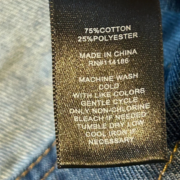 NEW! Women's Frye Denim Studded Jean Jacket Large - Picture 8 of 8